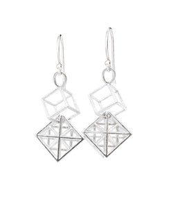 Metatron Cube Earring - Long