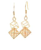 Metatron Cube Earring - Long