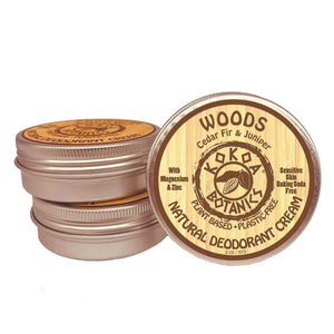 [ 敏感肌適用 For Sensitive Skin ] WOODS - Natural Deodorant Cream  – Baking Soda-Free 天然香汗膏 - 不含梳打粉 - 森林味 (78g)